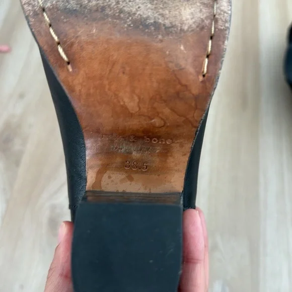 Rag & Bone Black Leather Ankle Booties - Picture 7 of 8